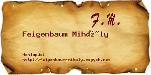 Feigenbaum Mihály névjegykártya